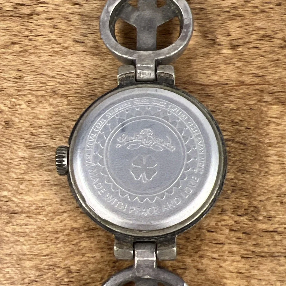 Vintage Lucky Brand Women's Watch 25mm Peace Sign‎ Band - Needs New Battery